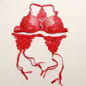 Fredericks of Hollywood bra and garter belt
